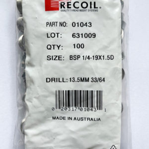 BSP 1/4-19x1.5D (bag of 100)