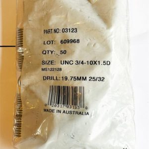 UNC 3/4-10x1.5D Recoil wire thread inserts (bag of 50)