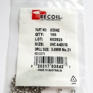 UNC 4-40x1D wire thread inserts (bag of 100)
