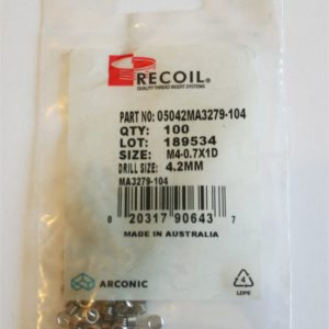 M4-0.7x1D military specification Wire Thread Inserts (Bag of 100)