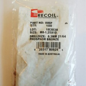 M8-1.25x1D Phosphor Bronze Wire Thread Inserts (Bag of 100)