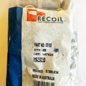 M18-1.5x2.5D wire thread inserts (split bag of 40)
