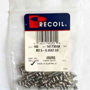 M2.5-0.45x2.5D wire thread inserts (bag of 100)