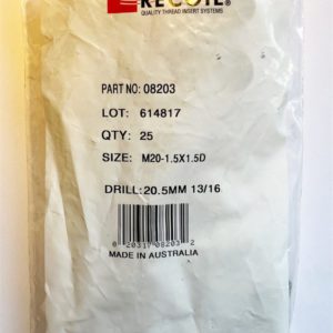 M20-1.5x1.5D Recoil wire thread inserts (bag of 25)