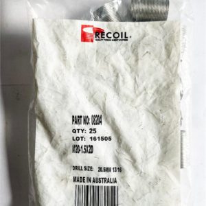 M20-1.5x2D wire thread inserts (bag of 25)