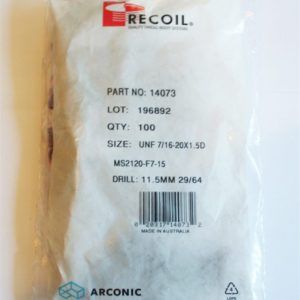 UNF 7/16-20x1.5D locking Wire Thread Inserts (Bag of 100)