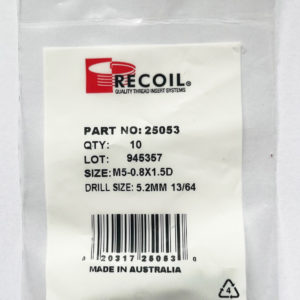 M5-0.8x1.5D Wire Thread Inserts (Bag of 10)