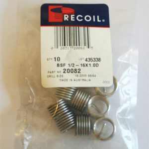BSF 1/2-16x1D Wire Thread Inserts (Bag of 10)