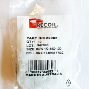 BSW 1/2-12x1D Recoil wire thread inserts (bag of 10)