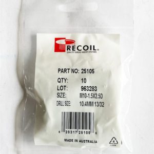 M10-1.5x2.5D wire thread inserts Bag of 10)