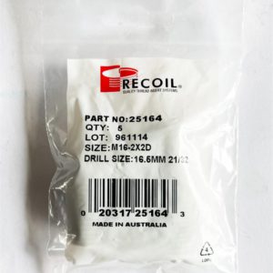 M16-2x2D wire thread inserts (bag of 5)