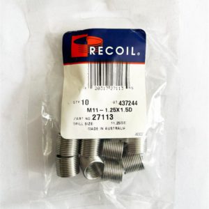 M11-1.25x1.5D wire thread inserts (bag of 10)